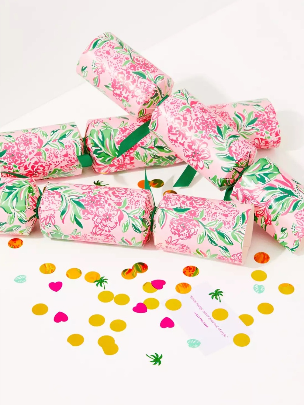 Lilly Pulitzer Party Poppers Conch Shell Pink- Hair Scrunchies NWT